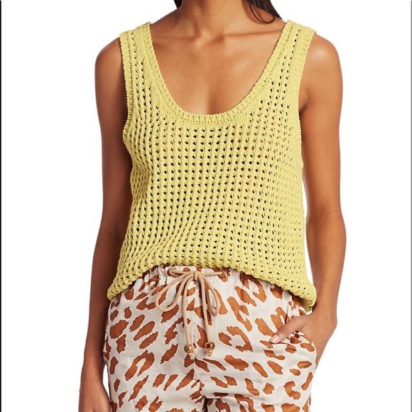 Nanushka Tops - Nanushka Tula Crochet Knit Tank Top NWT